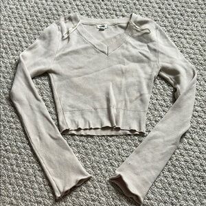 Garage Cream Long Sleeve Top